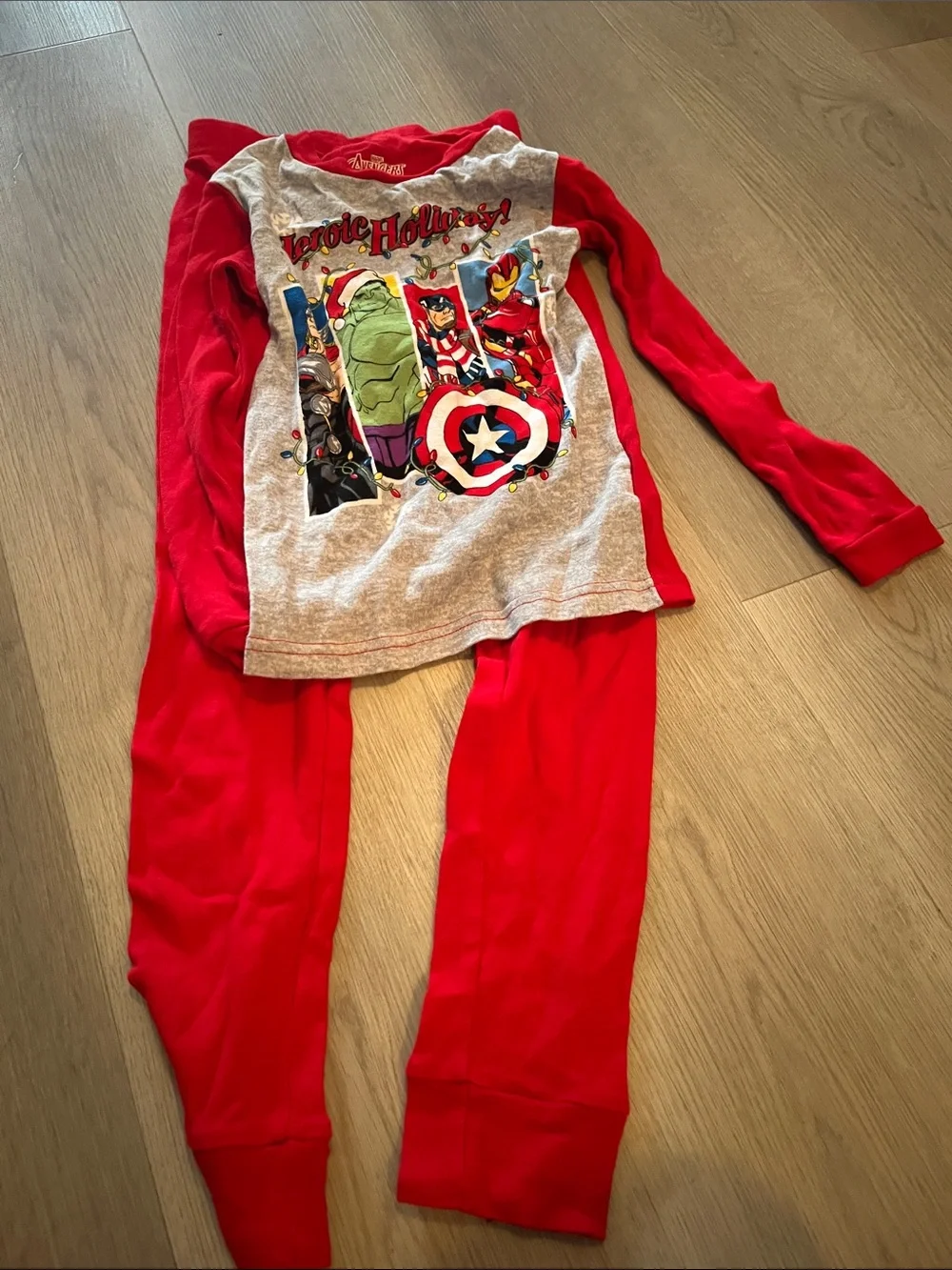 Marvel Red and Gray Kids Superhero Pajama Set
